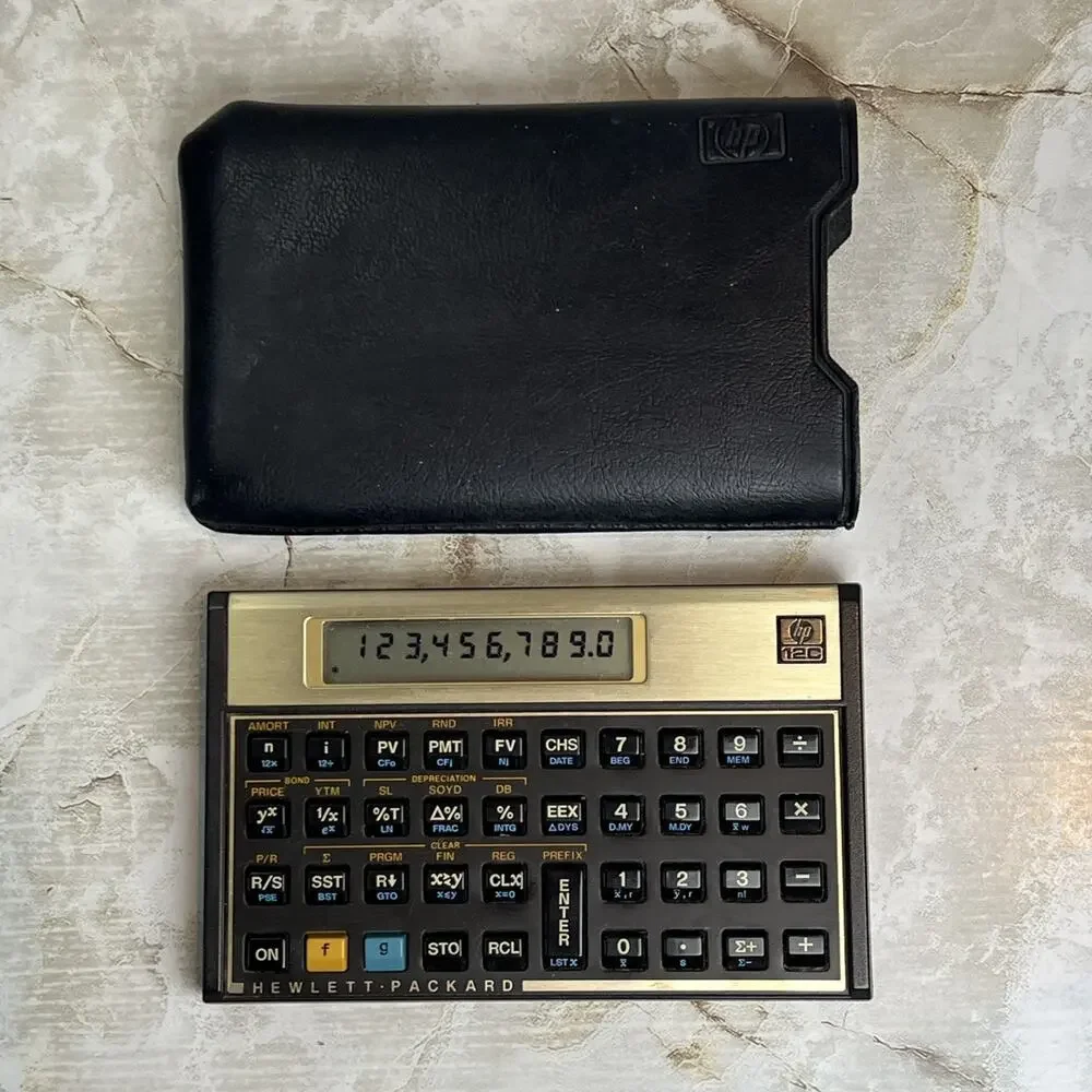 Hewlett Packard HP 12C Financial Calculator with Case Tested Working Vintage